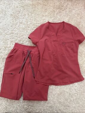 Jaanuu Women's Scrub Set in Rose